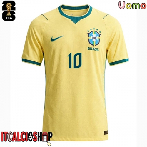 Brasile Vinicius Junior #10 Prima Maglia Mondiali 2026 Manica Corta
